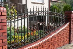 Steel and clinker brick fence