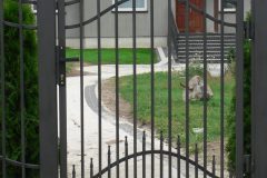 A steel, modern gate
